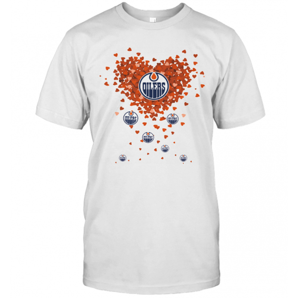 Love Edmonton Oilers Hearts T-Shirt